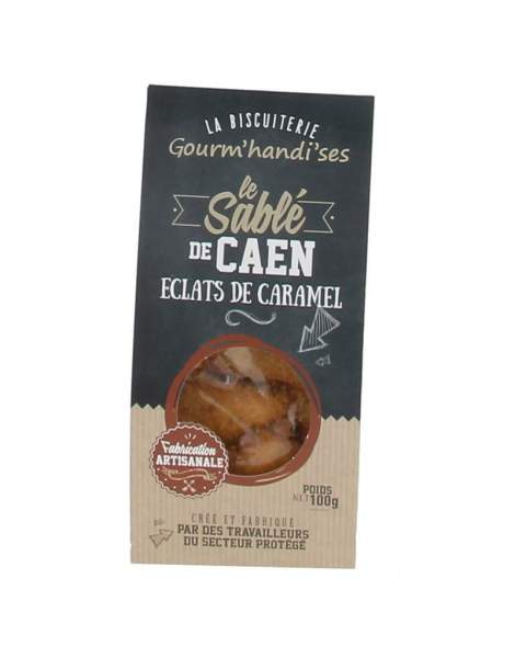 Sablé de Caen éclats de caramels 100 g Gourm'handi'ses