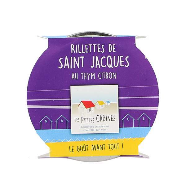 Rillettes de saint-Jacques thym citron - Les p'tites cabines 90g