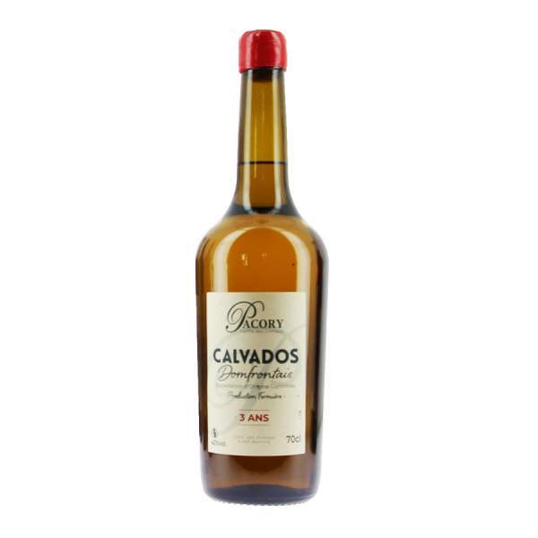 Bouteille de Calvados domfrontais Pacory 3 ans - alcool 42%vol