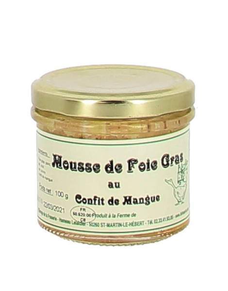 Mousse de foie gras au confit de mangue 100g - Fraserie