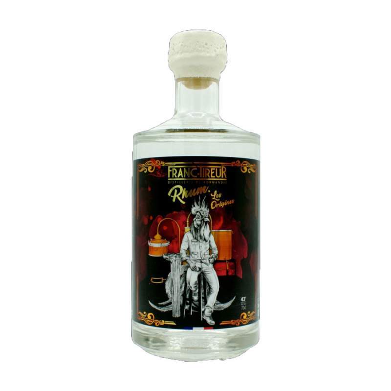 Rhum Les origines distillerie Franc Tireur - Alcool artisanal français  70cl 43%