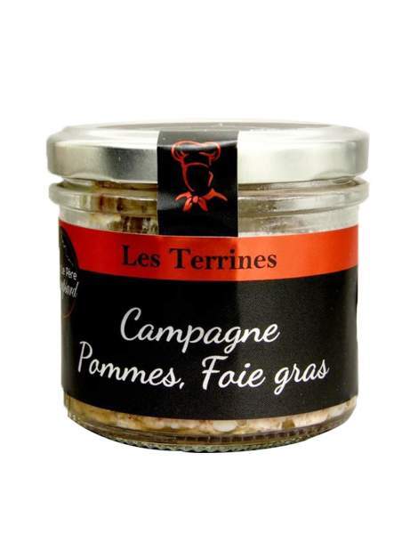 Pâté de campagne aux pommes et foie gras Roupsard 180g