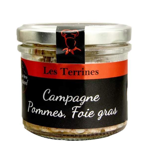 Pâté de campagne aux pommes et foie gras 180g