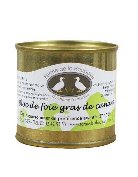 Bloc de foie gras de canard 100g Ferme de La Houssaye