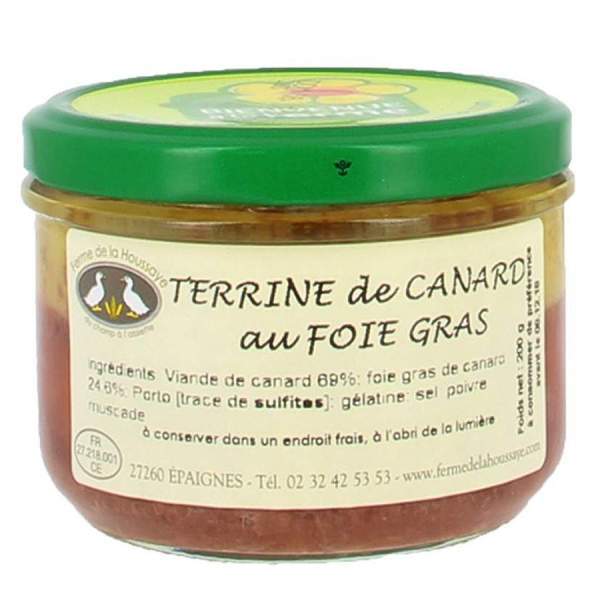 Terrine de canard au foie gras 200g