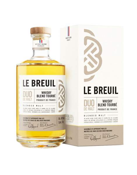 Whisky duo de malt tourbé - Breuil 40% 70cl