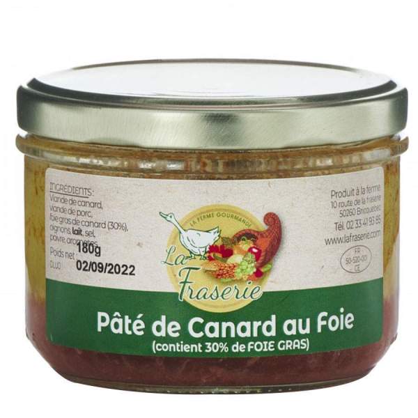 Pâté canard au foie gras 180g - Fraserie