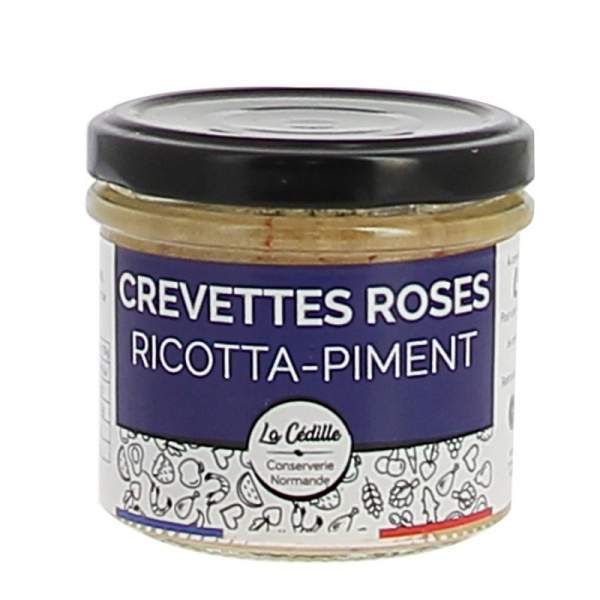Tartinable crevettes roses ricotta-piment La Cédille 120g