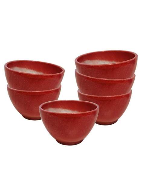 Service à cidre en grès rouge Poterie Turgis (6 bolées + 1 broc)