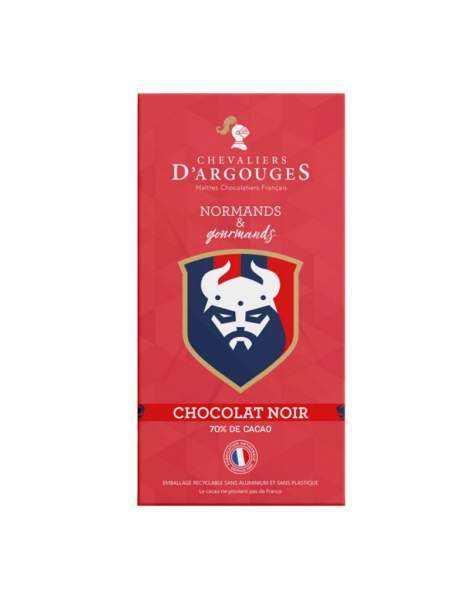 Tablette au chocolat noir 70% Stade Malherbe de Caen 100g Chevaliers d'Argouges