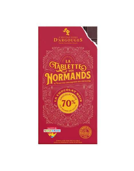 Tablette des normands au chocolat noir 70% 100g Chevaliers d'Argouges
