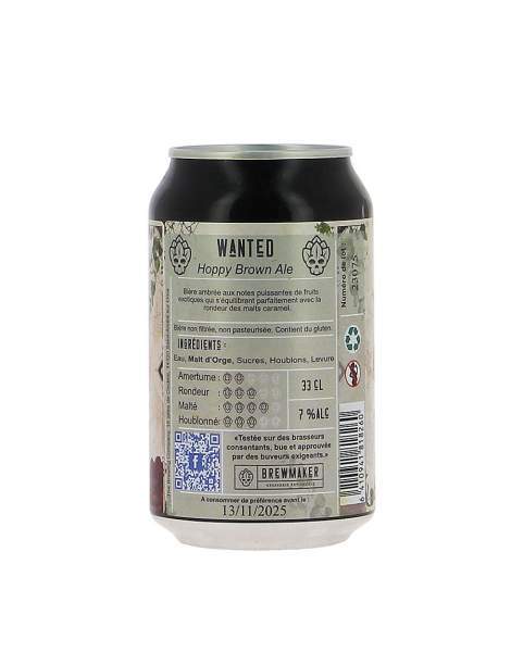 Bière ambrée Wanted Brewmaker 7% 33cl