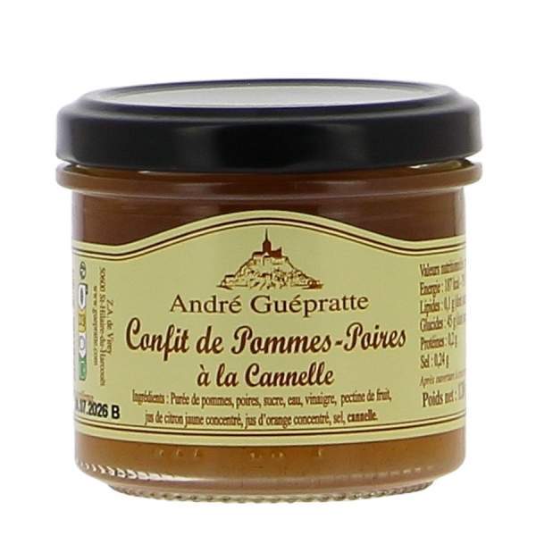 Confit de pommes-poires cannelle 120g Guépratte