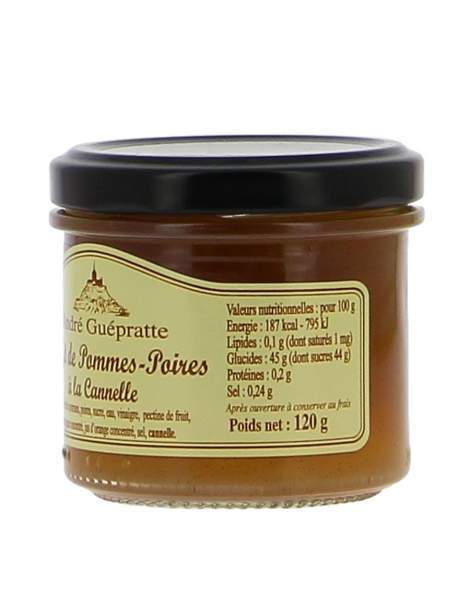 Confit de pommes-poires cannelle 120g Guépratte
