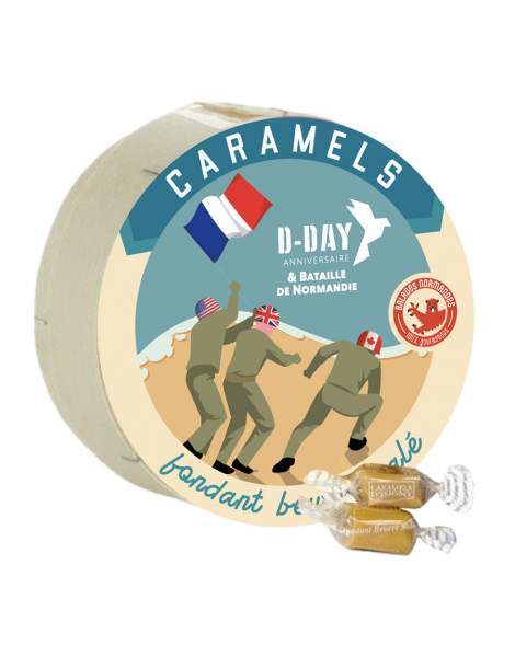 Caramels fondants 80ème anniversaire - Drapeau - Balades normandes 150g