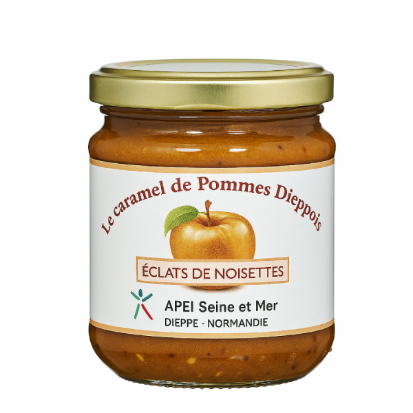 Caramel de pommes dieppois éclats de noisette Les ateliers d'Etran 230g