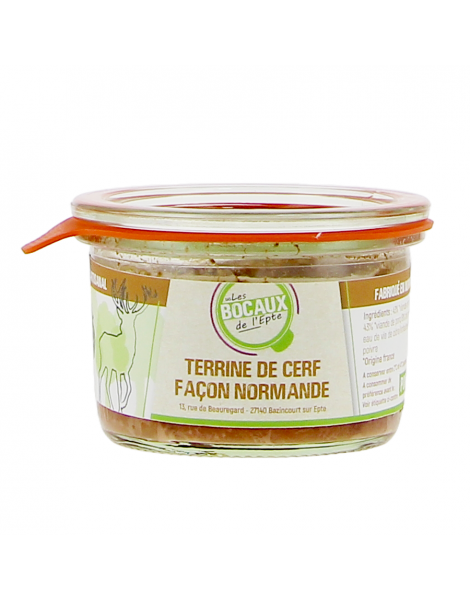 Terrine de cerf façon normande Les bocaux de l'Epte 150g