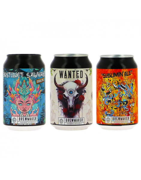 Pack découverte bières Brewmaker 3x33cl