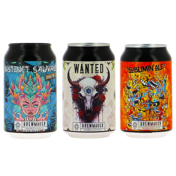 Pack découverte bières Brewmaker 3x33cl