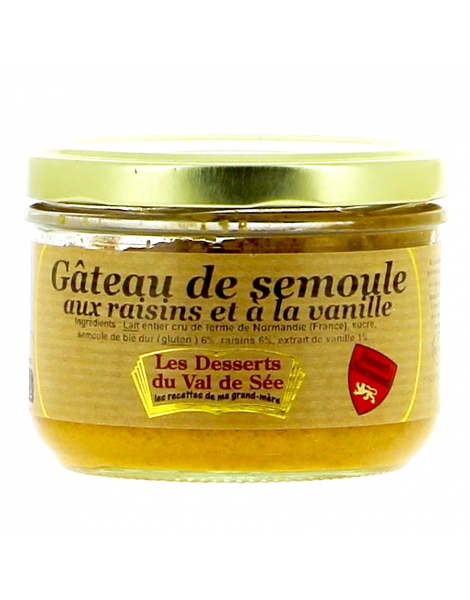 Gâteau de semoule aux raisins et à la vanille 190g La Chaiseronne