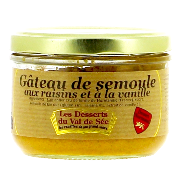 Gâteau de semoule aux raisins et à la vanille 190g La Chaiseronne