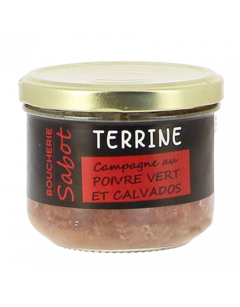 Terrine de campagne au poivre vert et Calvados Sabot 180g