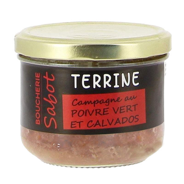 Terrine de campagne au poivre vert et Calvados Sabot 180g