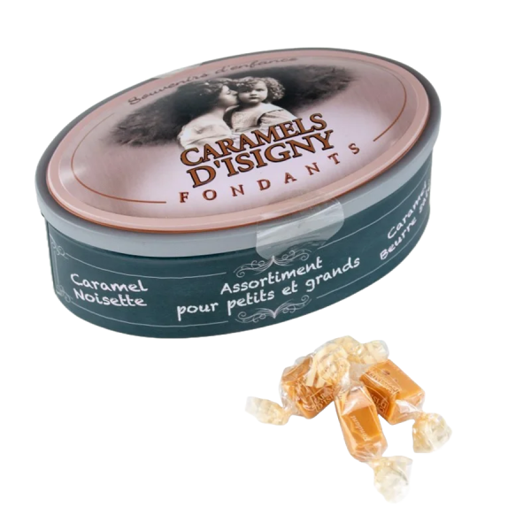 Caramels d'Isigny Assortiments boîte fer souvenir d'enfance 250g