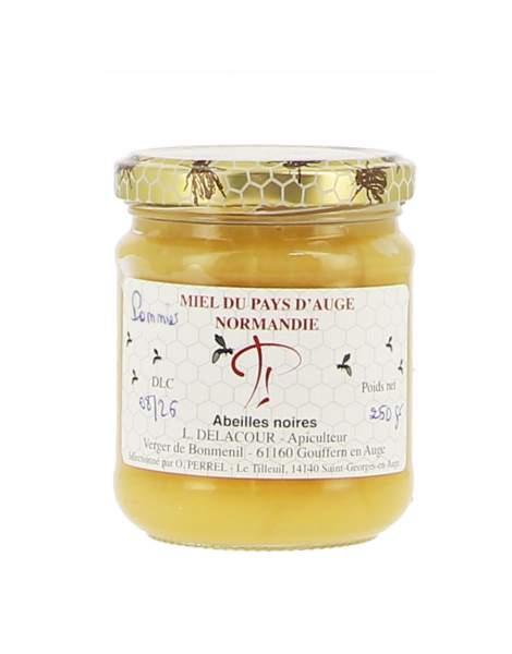 Miel d'abeilles noires Pommier 250g Champignonnière d'Orbec