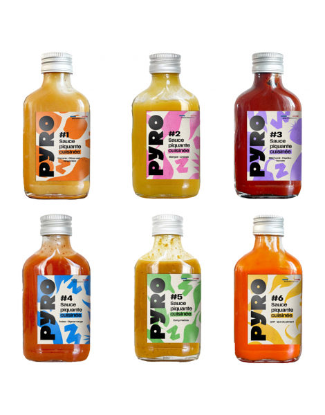 Pack de 6 sauces piquantes