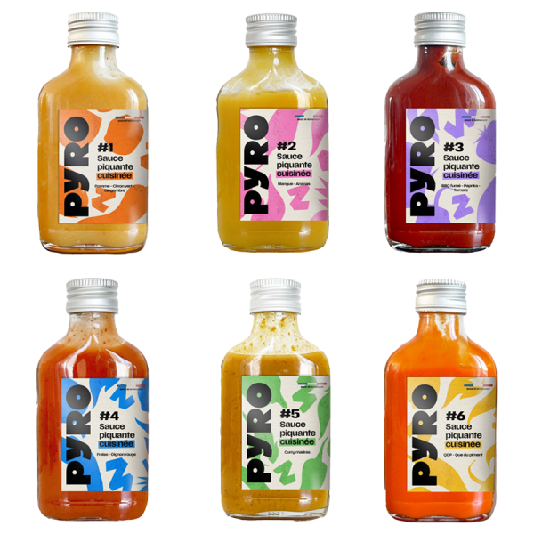 Pack de 6 sauces piquantes
