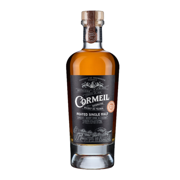 Whisky Cormeil peated malt tourbé normand Busnel 42.7% 70cl
