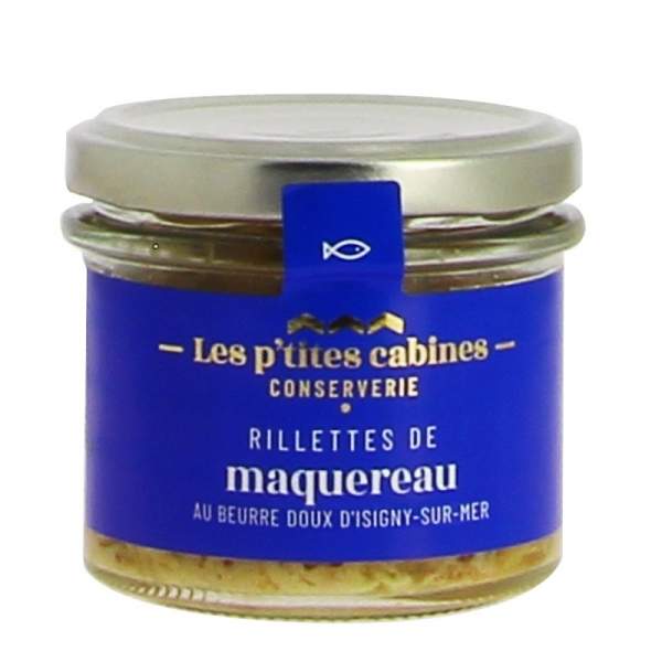 Rillettes de maquereaux au beurre demi-sel d'Isigny/mer - Les p'tites cabines 90g