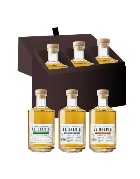 Coffret whiskies "3 orges" 3x20cl 46% Château du Breuil