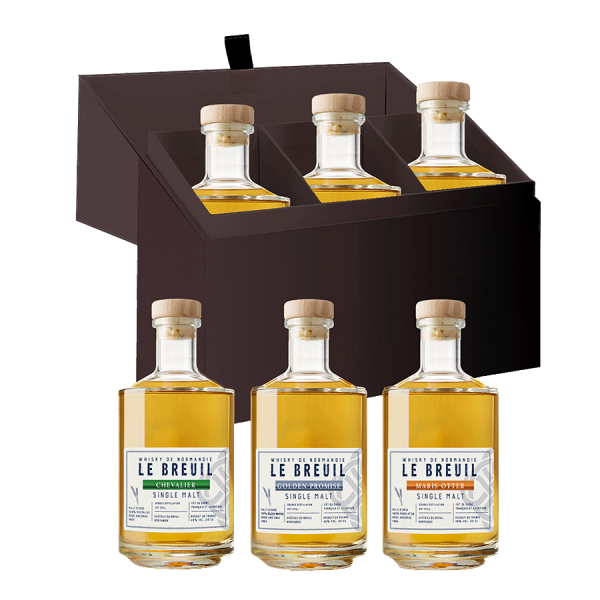 Coffret whiskies "3 orges" 3x20cl 46% Château du Breuil