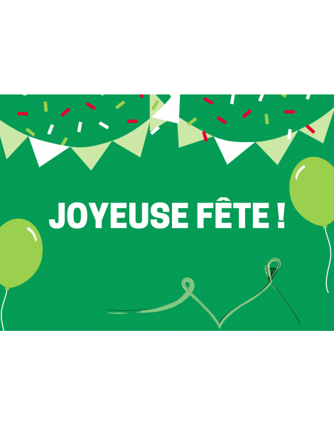 Carte imprimée Joyeuse Fête
