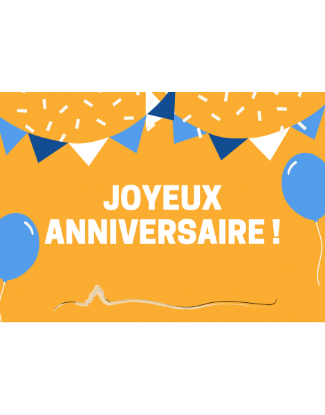Carte imprimée Joyeux Anniversaire