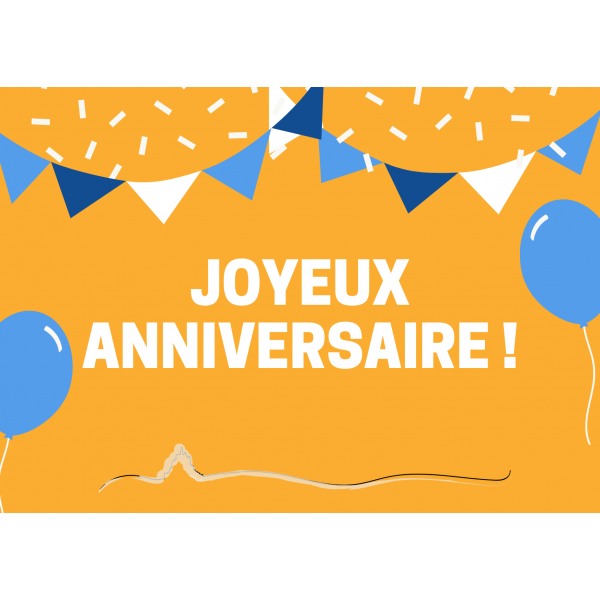 Carte imprimée Joyeux Anniversaire