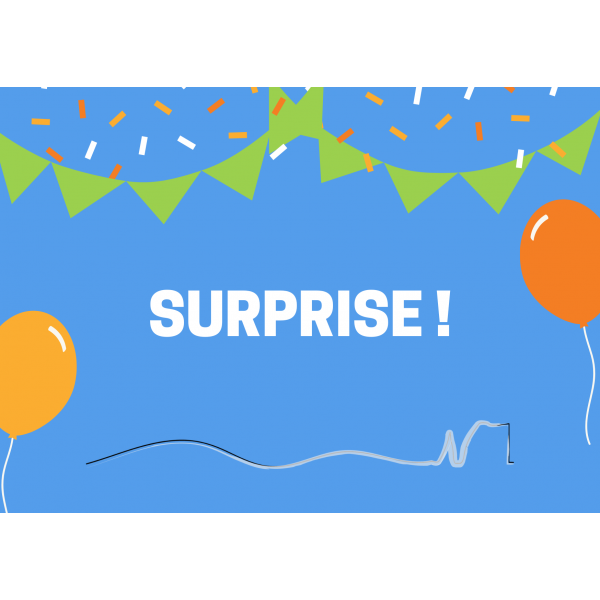 Carte imprimée Surprise