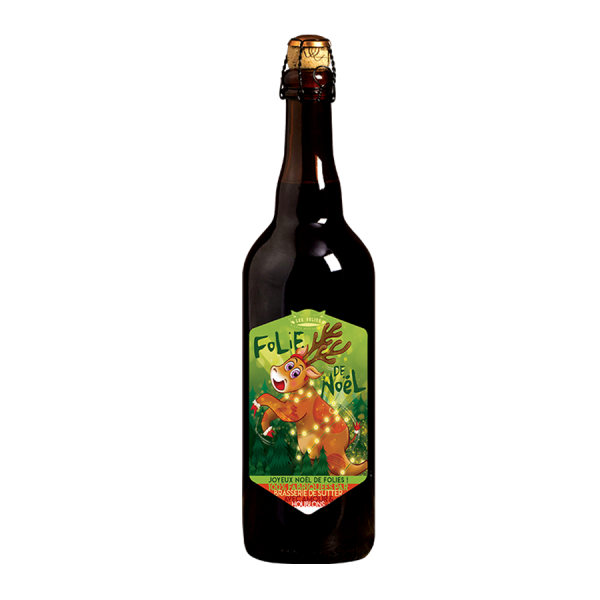 Bière ambrée Folie de Noël - Brasserie de Sutter 75cl 7%
