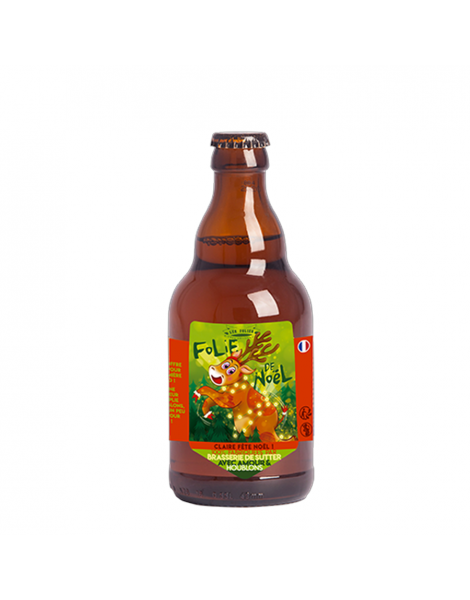 Bière ambrée Folie de Noël - Brasserie de Sutter 33cl 7%