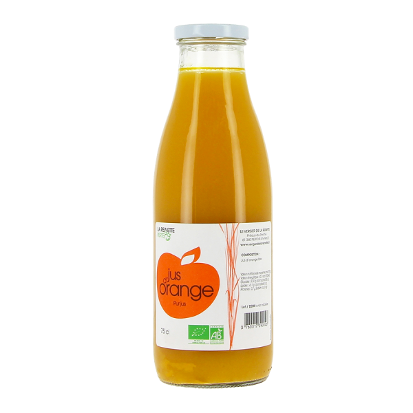 Pur jus d'orange bio 75cl Le verger de la Reinette