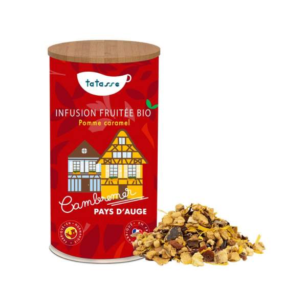 Infusion fruitée bio pomme caramel Cambremer Tatasse 100g