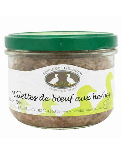 Rillettes de boeuf aux herbes La Houssaye 200g