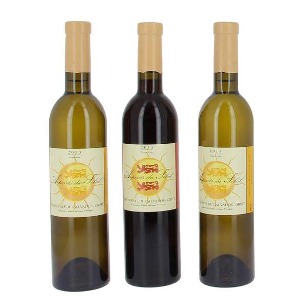 Assortiment de 3 vins de Normandie 75cl Arpents du Soleil