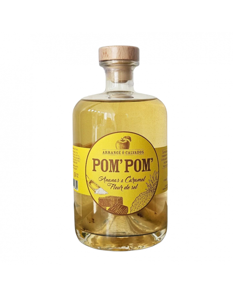 Arrangé ô Calvados Ananas Caramel fleur de sel Pom'Pom' 70cl 28%