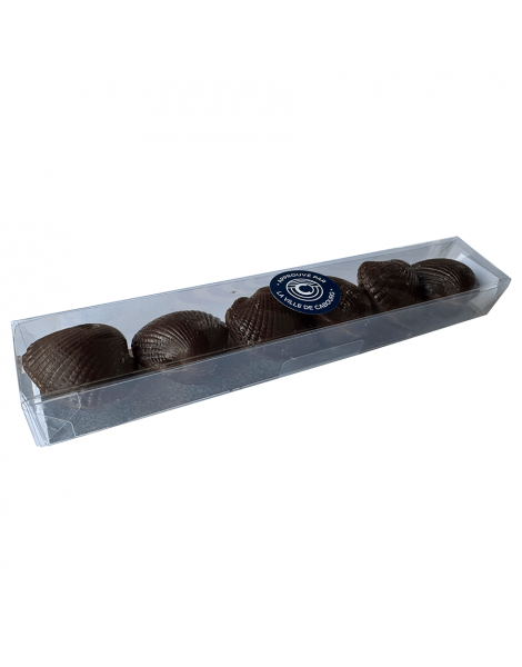 6 Coques au chocolat noir fourré praliné noisettes 60g