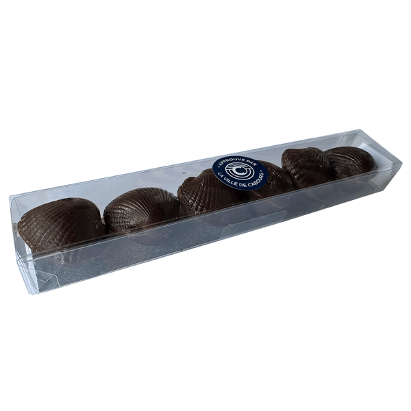 6 Coques au chocolat noir fourré praliné noisettes 60g