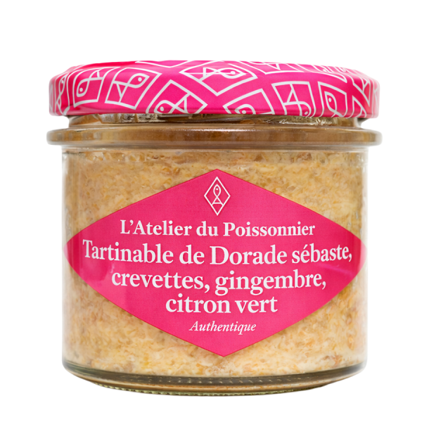 Rillettes de dorade, crevette, citron vert et gingembre 90g