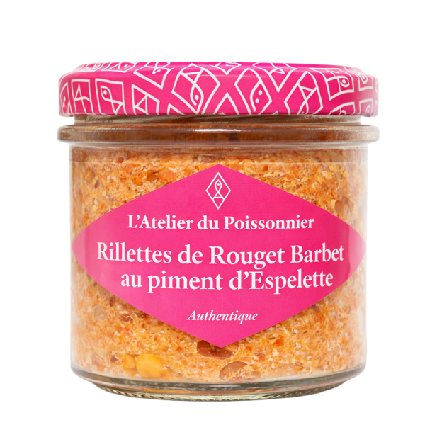 Rillettes de rouget barbet au piment d'Espelette 90g Atelier du Poissonnier